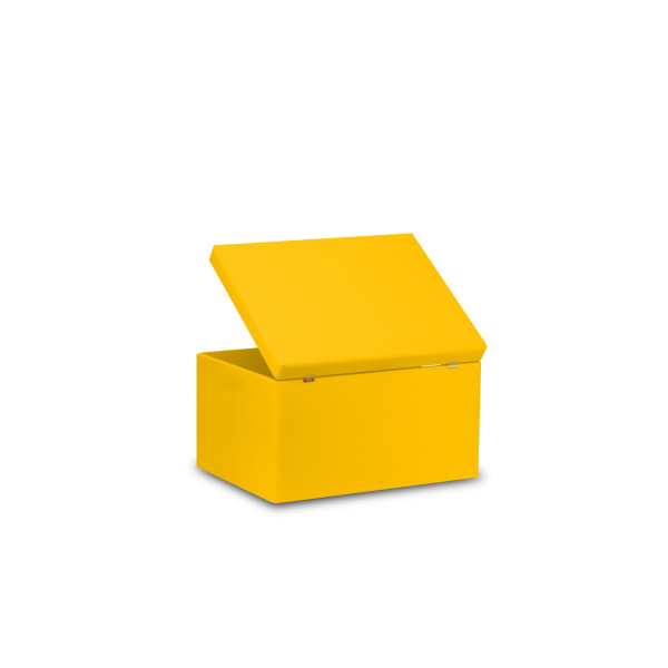Skrzynka drewniana z deklem 40x30x23cm Signal yellow
