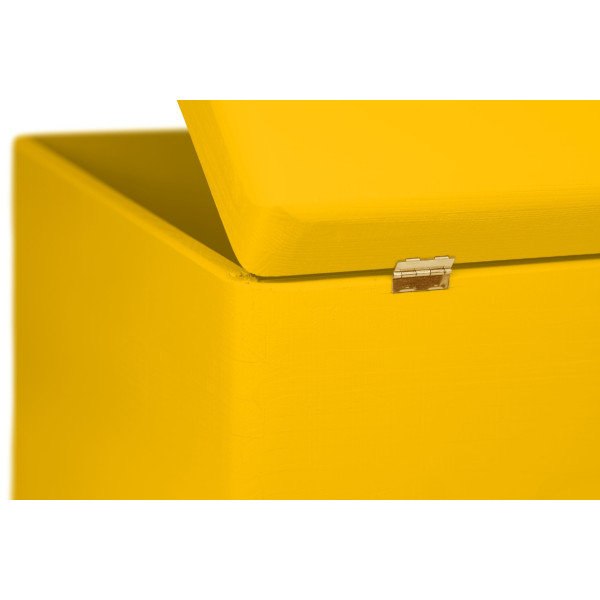 Skrzynka drewniana z deklem 40x30x23cm Signal yellow