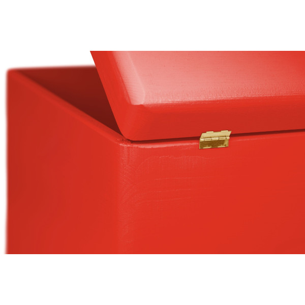 Skrzynka drewniana z deklem 40x30x23cm Pure red