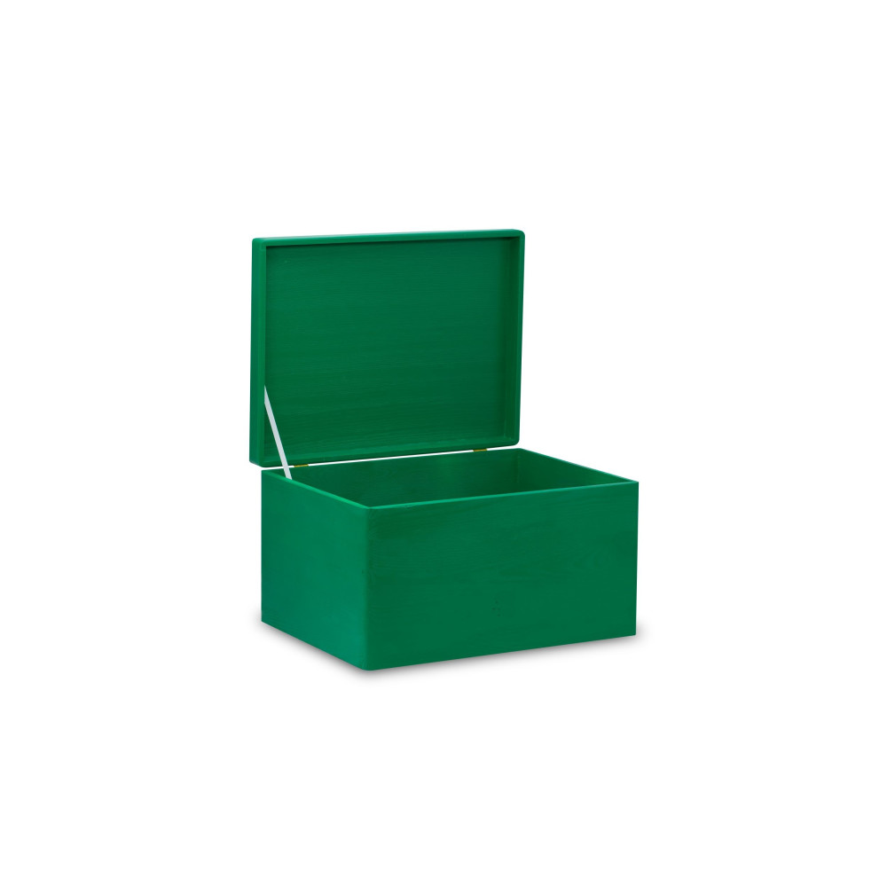 Skrzynka drewniana z deklem 40x30x23cm Mint green