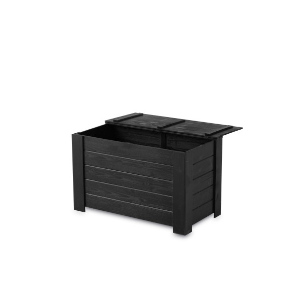 Kufer drewniany 77x40x50 cm Silver grey