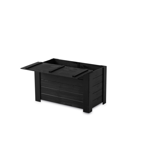 Kufer drewniany 77x40x50 cm Silver grey