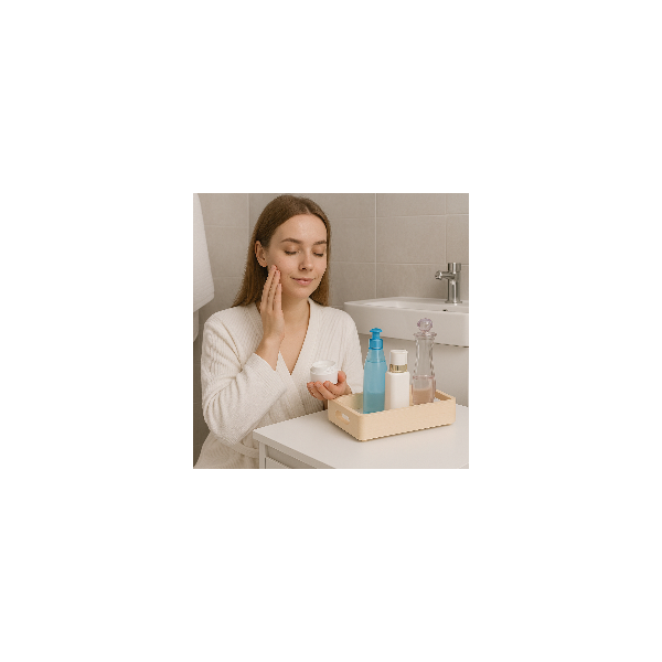 Drewniana taca dekoracyjna 30x20x6 cm – naturalna