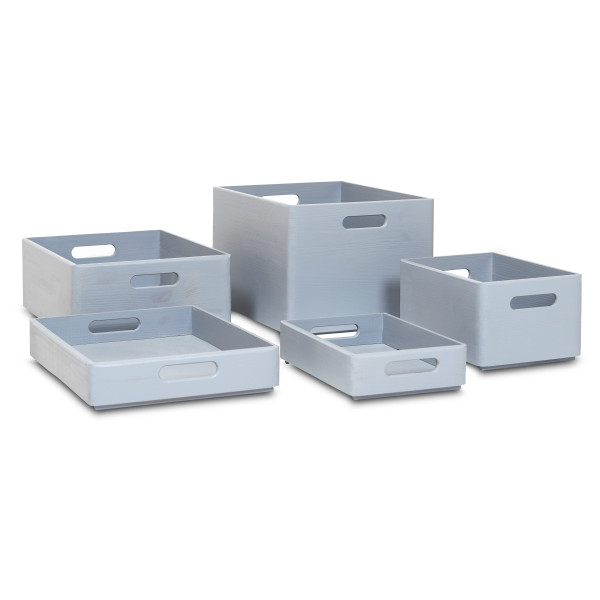 Skrzynka drewniana 40x30x6 cm Silver grey