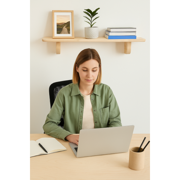 Półka drewniana ścienna 60 cm