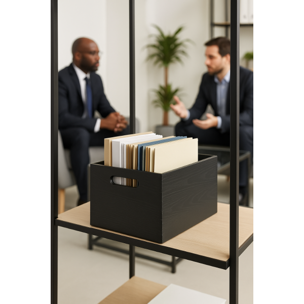 Skrzynka drewniana 40x30x23cm Czarna