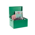 Skrzynka drewniana z deklem 40x30x23cm Mint green