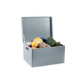 Skrzynka drewniana z deklem 40x30x23cm Silver grey