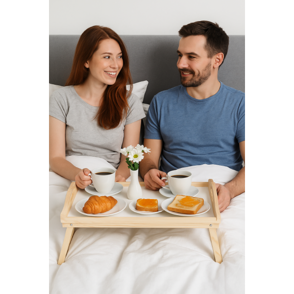 Taca z nogami drewniana 51x32x24 cm