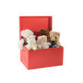 Skrzynka drewniana z deklem 40x30x23cm Pure red