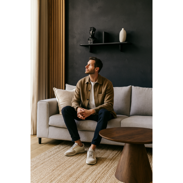 Półka drewniana ścienna 90 cm Jet black