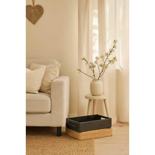 Skrzynka drewniana 30x20x7 cm Czarna