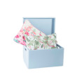 Skrzynka drewniana z deklem 40x30x23cm Pastel blue