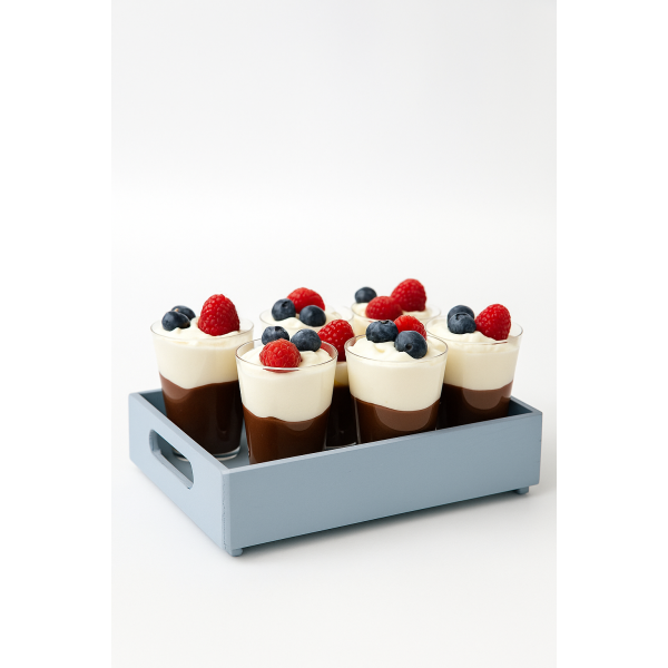 Skrzynka drewniana 30x20x7 cm Niebieska