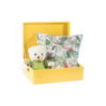 Skrzynka drewniana z deklem 40x30x13,5cm Signal yellow