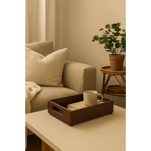 Skrzynka drewniana 30x20x7 cm Brązowa