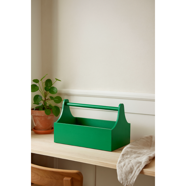 Skrzynka Drewniana Dekoracyjna Na Zioła 34x18x20,5 cm Zielona