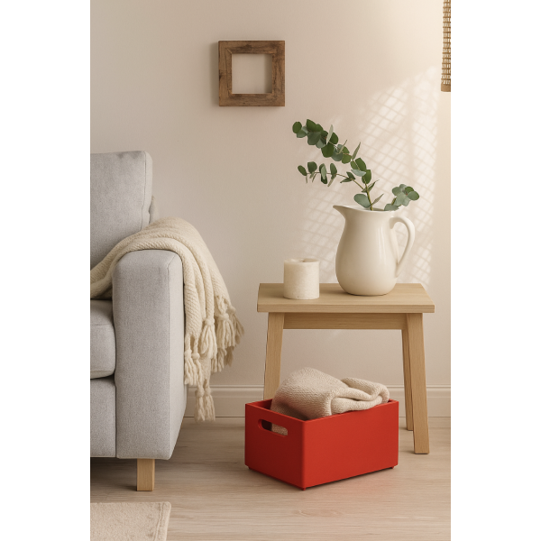 Skrzynka drewniana 30x20x13,5cm  Czerwona