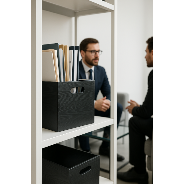 Skrzynka drewniana 30x20x13,5 cm Czarna