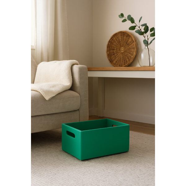 Skrzynka drewniana 30x20x13,5cm Zielona