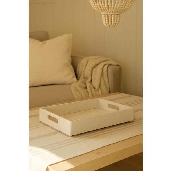 Skrzynka drewniana 40x30x6 cm Biała