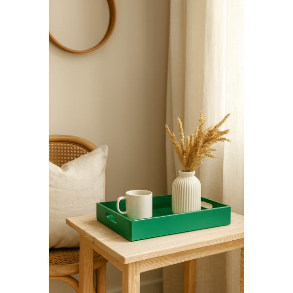 Skrzynka drewniana 40x30x6 cm Zielona