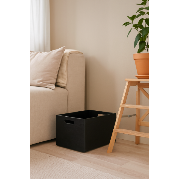 Skrzynka drewniana 40x30x23cm Czarna