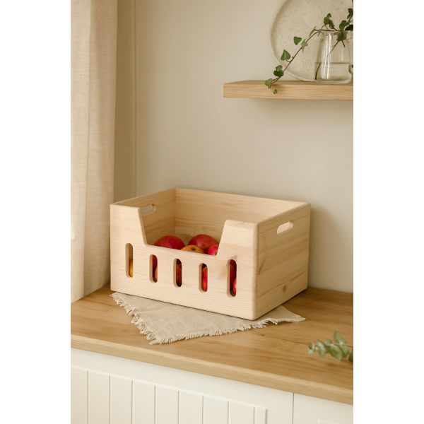 Skrzynka drewniana 40x30x23 cm z wybraniem