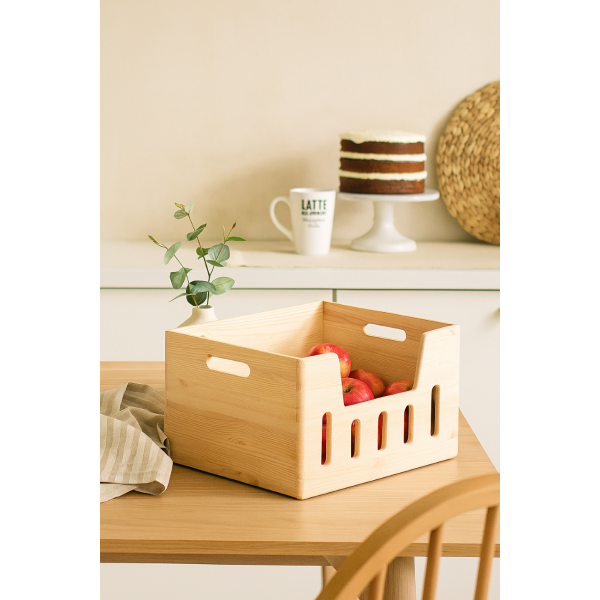 Skrzynka drewniana 40x30x23 cm z wybraniem