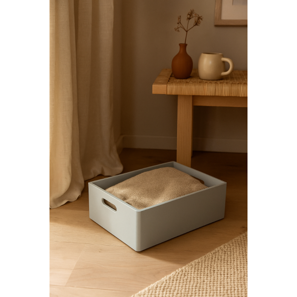 Skrzynka drewniana 40x30x13,5 cm Szara