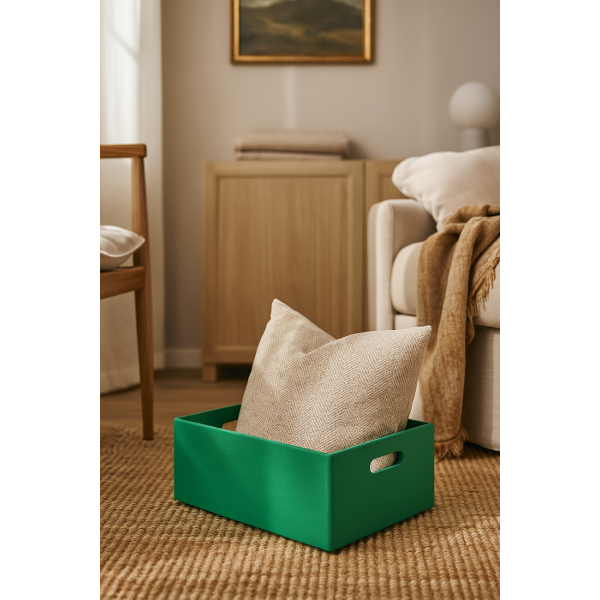 Skrzynka drewniana 40x30x13,5 cm Zielona