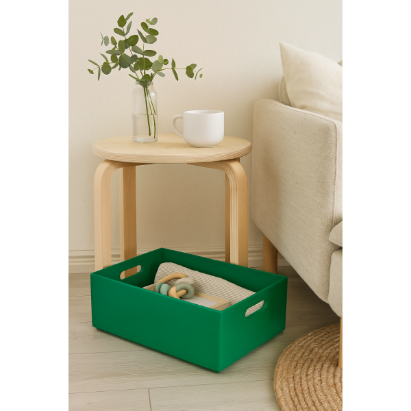 Skrzynka drewniana 40x30x13,5 cm Zielona