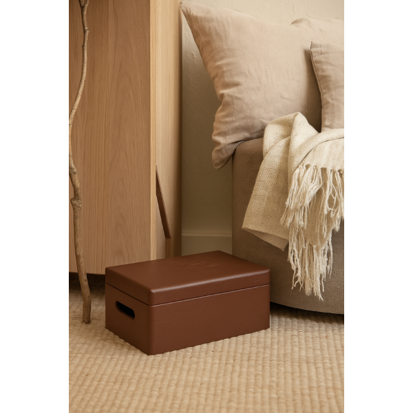 Drewniana skrzynka dekoracyjna 30x20x13,5 cm Brązowa Drewniana skrzynka dekoracyjna 30x20x13,5 cm Brązowa