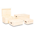 Drewniana skrzynka z wiekiem 40x30x13,5 cm | Naturalne drewno | Organizer, dekoracja, prezent