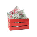 Skrzynka drewniana duża 46x31x25 cm Pure red