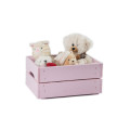 Skrzynka drewniana mała 31x23x15 cm Light pink