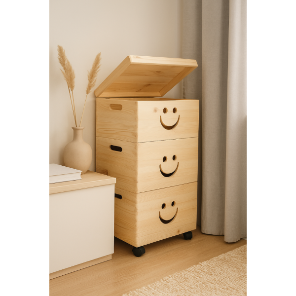 Trio uśmiech drewniane 39x30x74 cm Trio uśmiech drewniane 39x30x74 cm