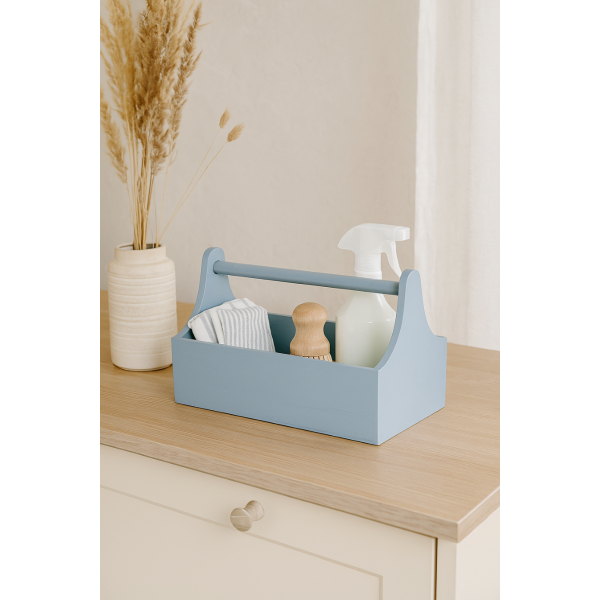 Skrzynka Drewniana Dekoracyjna Na Zioła 34x18x20,5 cm Szara