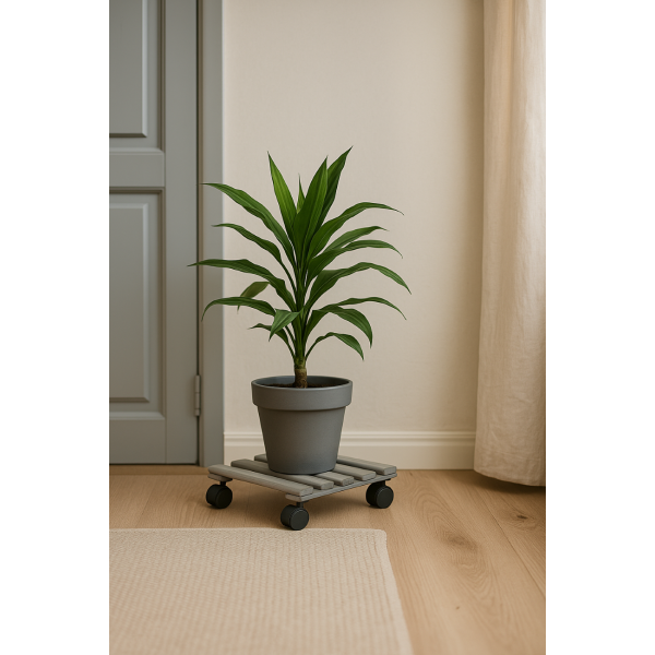 Podstawek drewniany kwadratowy 30x30x8 cm Szary