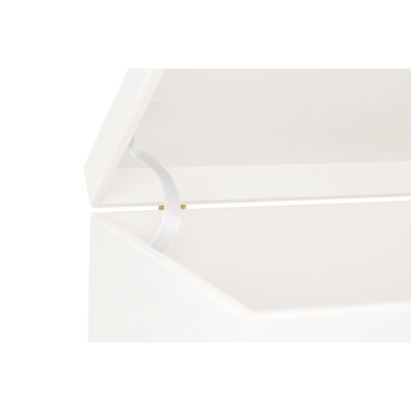 Drewniana skrzynka zamykana bez uchwytów  40x30x23 cm Biała