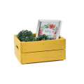 Skrzynka drewniana mała 31x23x15 cm Signal yellow