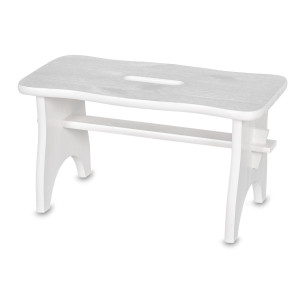 Stołek drewniany 38x18x21 cm Signal white