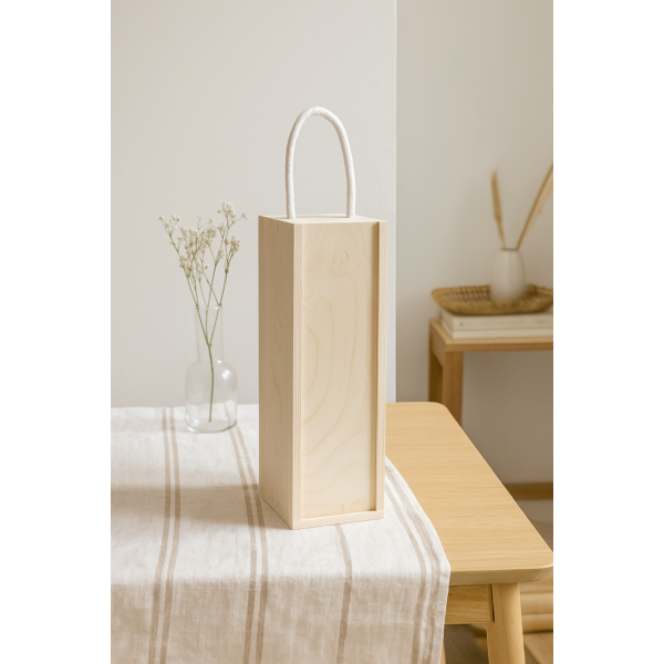 Skrzynka drewniana na wino 10x11x35 cm