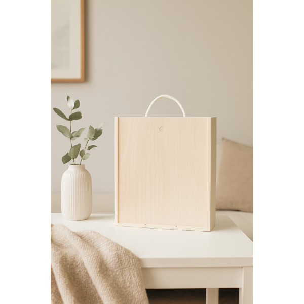 Skrzynka drewniana 30x11x35 cm na wino "3"