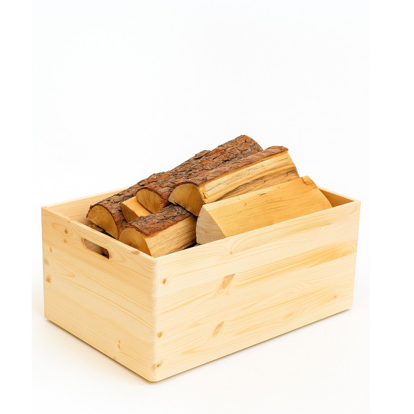 Duża skrzynka drewniana 60x40x23,5 cm  – naturalne drewno sosnowe