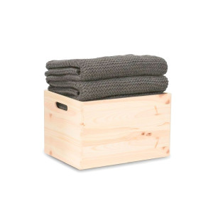 Skrzynka drewniana 40x30x23 cm  – pojemnik, organizer, naturalne drewno sosnowe