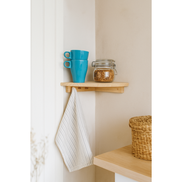 Półka drewniana narożna 30x30 cm