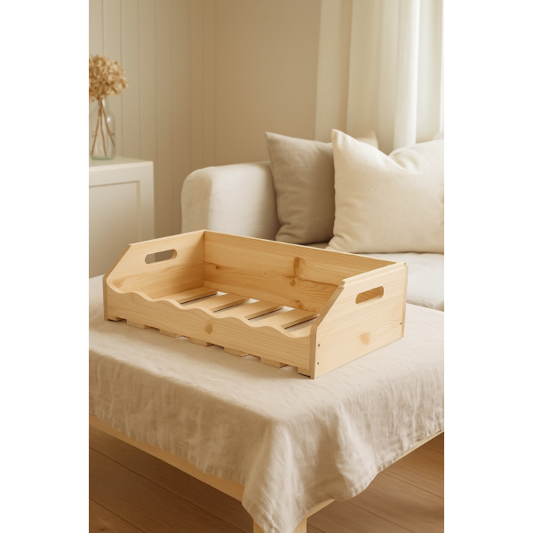 Regał drewniany na wino szuflada 60x30x15 cm