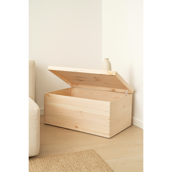 Skrzynka drewniana z deklem 60x40x23 cm bez uchwytów