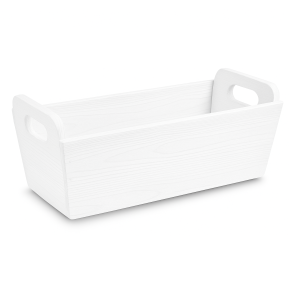 Doniczka drewniana 35x14,5x13 cm Signal white